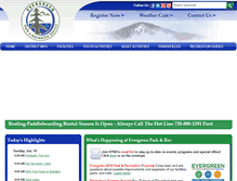 Tablet Screenshot of evergreenrecreation.com